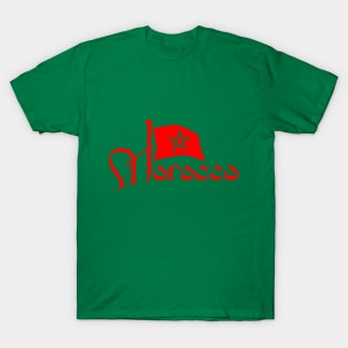 Morocco, I love Morocco, Moroccan flag T-Shirt